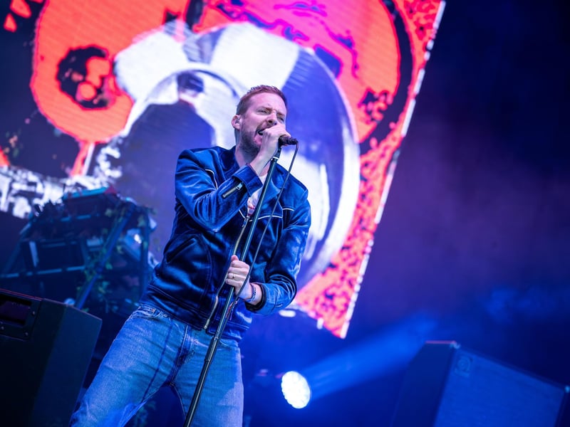 Kaiser Chiefs' set included I Predict a Riot, Ruby, The Angry Mob and Oh My God. Photo by Alex Shute