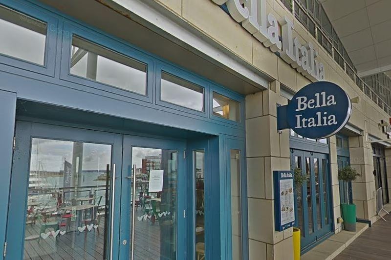 The Bella Italia in Gunwharf Quays was inspected by the Food Standards Agency on May 9 and was given a 5 rating.