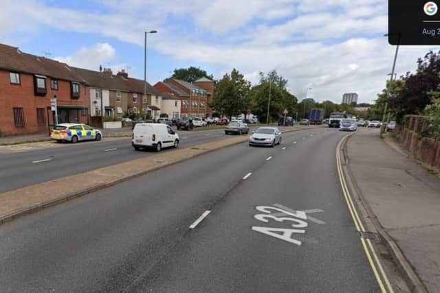 A32/Gosport Road crash in Fareham last night. Pic Google