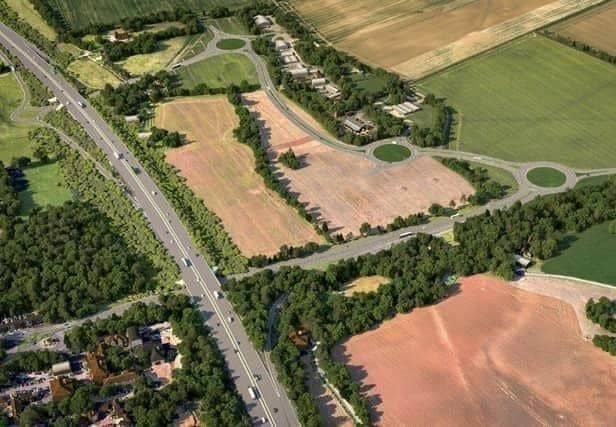An impression of how the new-look Junction 10 of the M27 might look, released in 2019