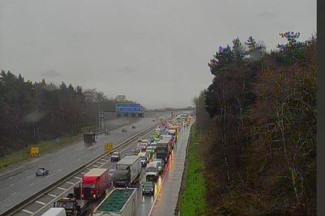 The M27 scene after a serious crash. Pic: Highways England
