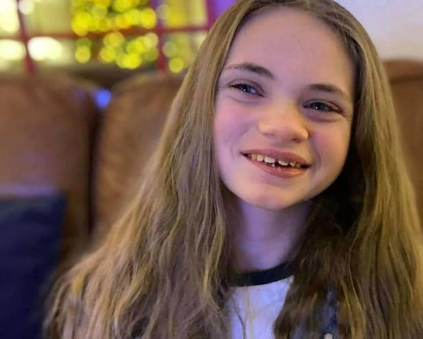 Lucy Glenn, who has Rett syndrome, a condition which leaves her mind trapped in an unresponsive body