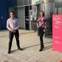 BUSINESS SUPPORT: From left, Paul Dawson of Psion Consulting, Monika Dabrowska of Fareham Innovation Centre and Lewis Rogers of LR Animation Studios.