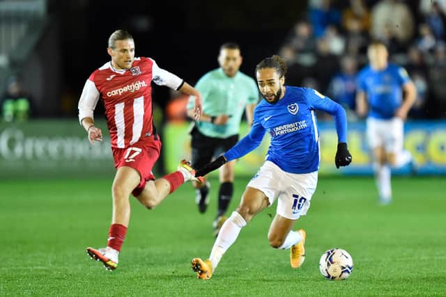 Pompey top scorer Marcus Harness has proven to be in-demand among Championship clubs during the January transfer window. Picture: Graham Hunt/ProSportsImages