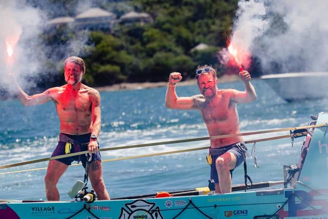 Minds Matter crossed the finish line in a time of 64 days, 5 hours and 33 minutes. Picture: Atlantic Campaigns