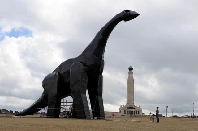 The giant ultrasaurus, Luna Park, erected on Southsea Common back in 2010.

Picture:Steve Reid 102432-54