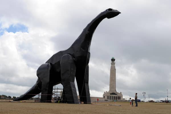 The giant ultrasaurus, Luna Park, erected on Southsea Common back in 2010.

Picture:Steve Reid 102432-54
