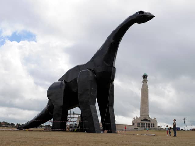 The giant ultrasaurus, Luna Park, erected on Southsea Common back in 2010.

Picture:Steve Reid 102432-54