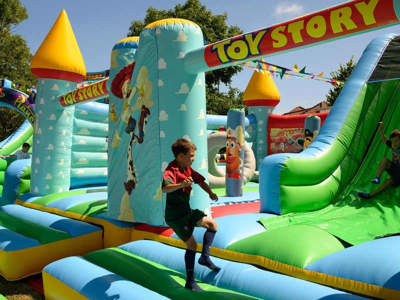 Pictured is: Children on the inflatables.

Picture: Keith Woodland