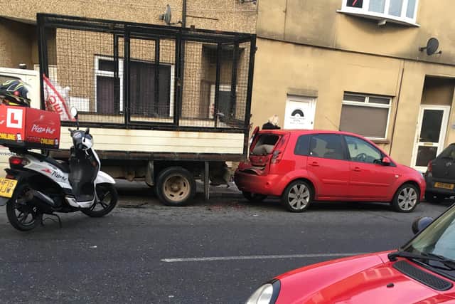Photo from the scene of the crash in New Street East, Buckland. Picture: Contributed