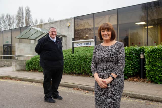 HMRC confirms long-term presence in Portsmouth and East Kilbride. Pictured: Mark Sheridan - Regional Implementation Lead and Senior Sponsor Claire McGuckin at HMRC Office, Lynx House, Cosham. Picture: Habibur Rahman