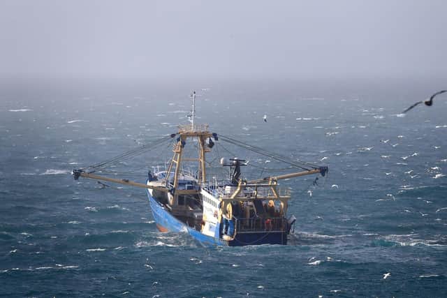 A fishing trawler in the English Channel.

Photo credit: Gareth Fuller/PA Wire