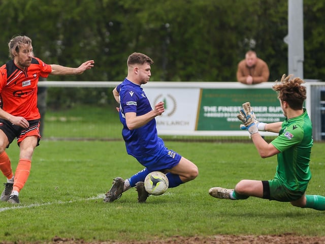 Baffins keeper Roux Hardcastle about to make a save. Picture by Nathan Lipsham