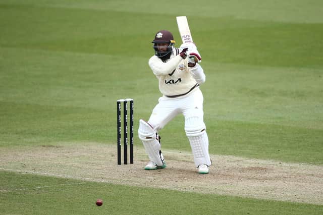 Hashim Amla scored just 37 in a six hour and 17 minute stay at the crease against Hampshire. Photo by Jordan Mansfield/Getty Images.