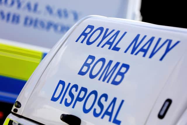Images of Royal Navy Divers from the Southern dive unit at work. They demonstraited the kit they would use for underwater bomb disposal. This imagery is to be used to support the news stories of any ordinance found by the dredger in Portsmouth Harbour as it is being cleared for the arrival of the Queen Elizabeth Aircraft Carrier.