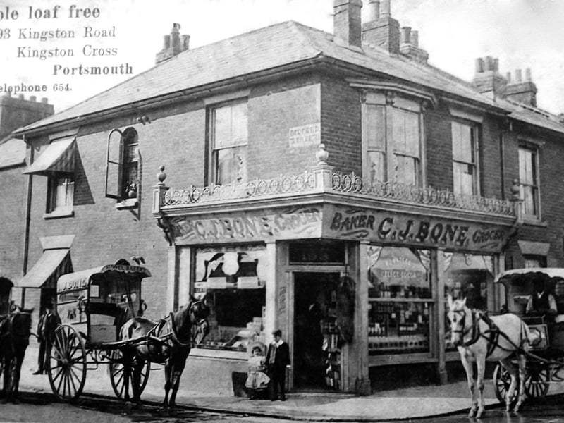 C.J.Bones bakers and grocers shop in St Jamess Road. Although it states 193, Kingston Road, Bedford Road was on the corner of St Jamess Road.