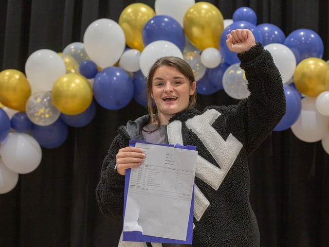 Roxy was happy with her results after years of working hard at Mayfield School, PortsmouthPicture: Habibur Rahman
