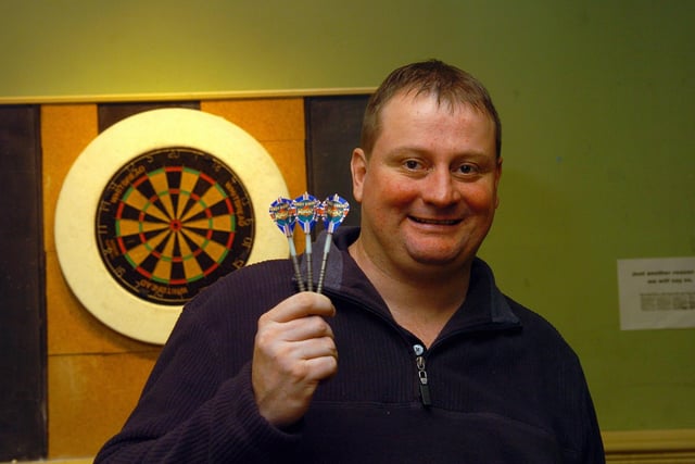 Professional darts player Andy Jenkins relaxing at the Cosham High Street pub (060081-0034)