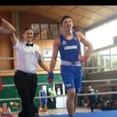 Mateusz Bereznicki, left, is crowned Polish senior elite heavyweight champion