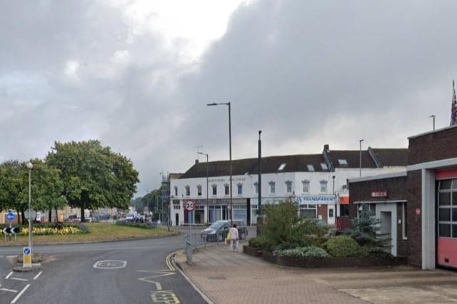 Cosham fire station and the roundabout on Northern Road. Picture: Google Maps