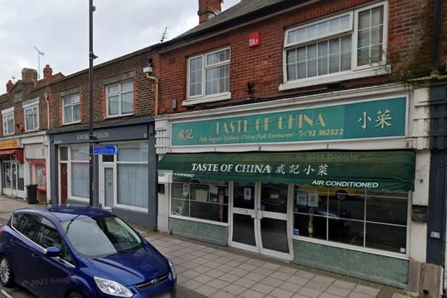 The Taste of China, on Cosham High Street, has finished in seventh place.