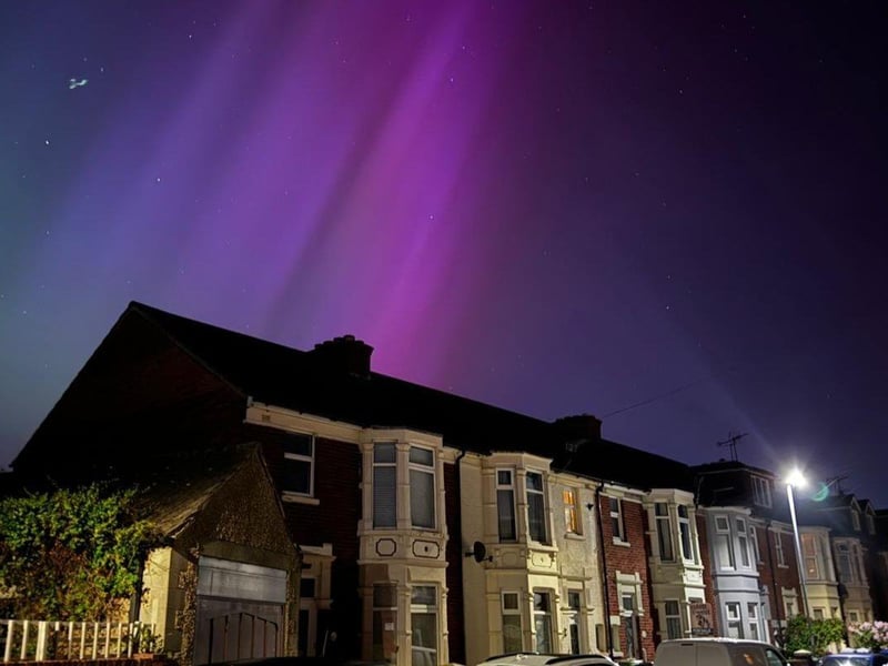 The Northern Lights seen over Portsmouth overnight. Picture: Marcin Jedrysiak.