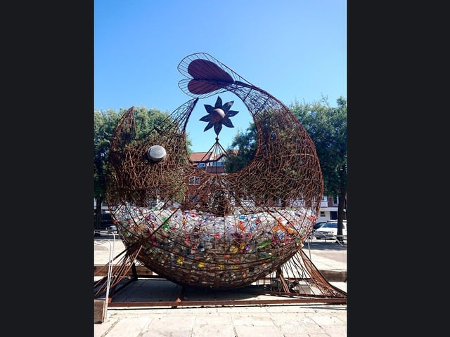 The Treadgold Fish Sculpture in Old Portsmouth. Picture: Pete Codling