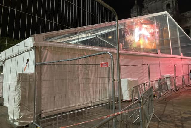 Oktoberfest tent in Guildhall Square