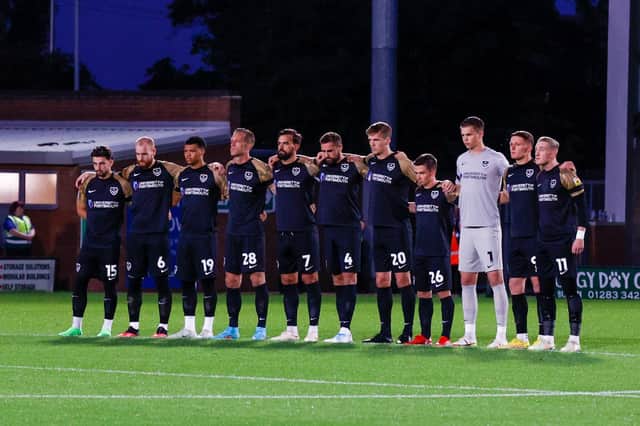Pompey paid their respects to the Queen on Tuesday evening at Burton.