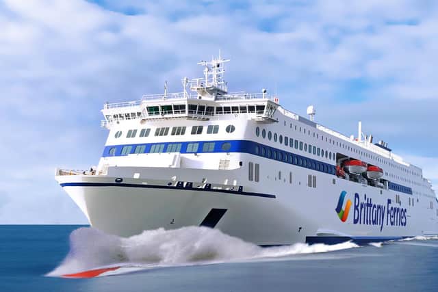 An artist's impression of one of the LNG-electric ships.
Picture: Brittany Ferries.
