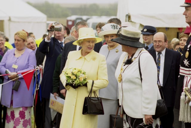 Queen Elizabeth at Easington Colliery mining disaster memorial garden in May 2002. Who remembers this royal visit?