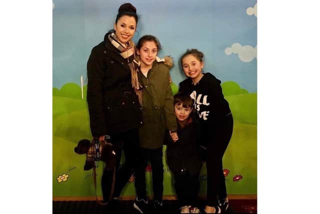 Gilly Stretton-Knowles with her family.