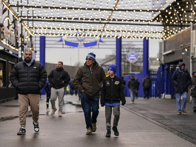 The calm before the storm in the fan zone behind the Fratton End.