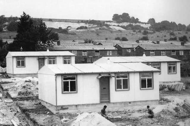 Prefabricated homes on the slopes of Portsdown Hill. The first opened in July 1945. Picture: Tony Triggs collection