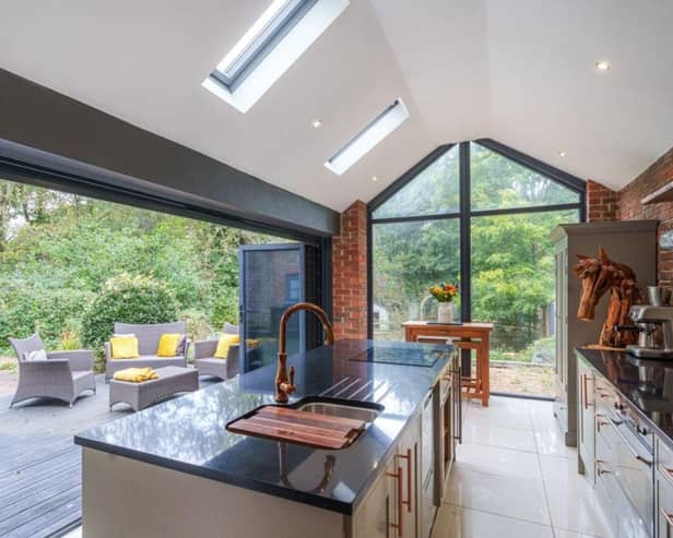 This property comes with three bedrooms, two receptions and one bathroom.