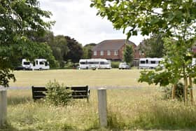 Travellers on Stubbington Green in Stubbington, on Thursday, June 29 (290623-5862)