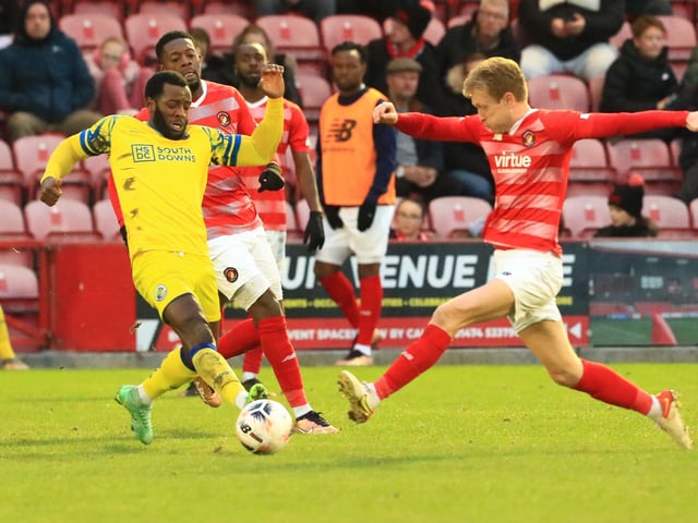 Hawks midfielder Tyrell Miller-Rodney, left. Picture by Dave Haines