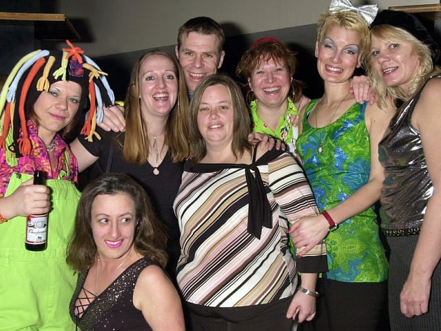Clubbers having a good time at Buddies 25+ Nightclub at The Pyramids on Southsea seafront in the 00s.