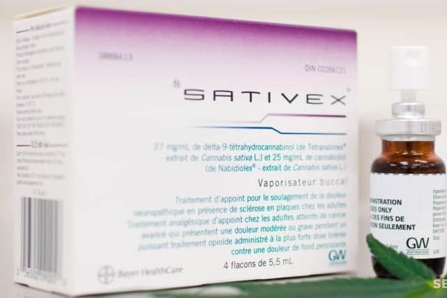 Sativex (nabiximols) is the only drug in the UK with a licence to treat the muscle stiffness and spasms caused by MS