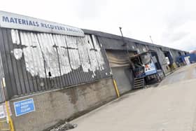 Pictures show the damage caused by the fire at TJ Waste Materials Recovery Facility. Picture: Sarah Standing (080724-6761)