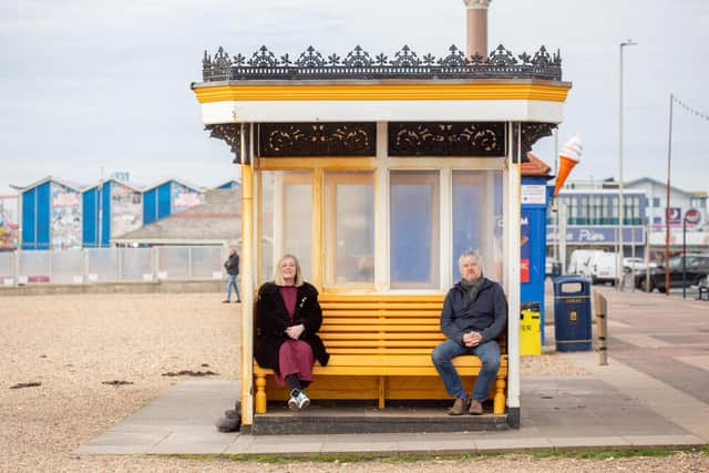 Louise O'Brien and John Sands in Southsea