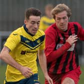 Simon Woods, right, is expected to miss US Portsmouth's cup trip to Moneyfields Reserves after coming off injured on his debut at Christchurch. Picture: Keith Woodland