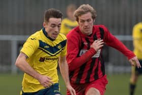 Simon Woods, right, is expected to miss US Portsmouth's cup trip to Moneyfields Reserves after coming off injured on his debut at Christchurch. Picture: Keith Woodland