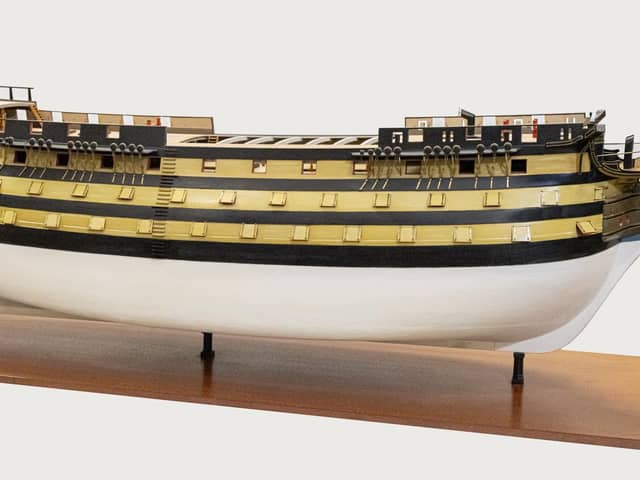 The world's only known scale model of HMS Victory from the time of the Battle of Trafalgar.