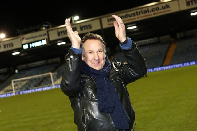 Paul Merson returned to Fratton Park in February 2017 to watch their League Two encounter with Morecambe. Picture: Joe Pepler