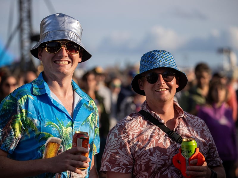 Belle & Sebastian wowed the crowds at the Common Stage on Saturday afternoon.
Photo by Alex Shute