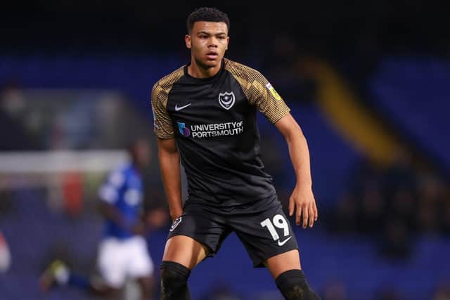 Dane Scarlett returns to Pompey's side after not being given permission to play against MK Dons in the FA Cup against MK Dons. Picture: Simon Davies/ProSportsImages