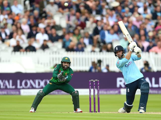 James Vince on his way to an ODI best 56 at Lord's at the weekend. Picture: Nigel French/PA Wire.