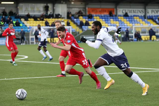 Roarie Deacon - who wasn't even due to be in the squad after his father passed away from Covid-19 - in action against Hungerford. Picture: Chris Moorhouse