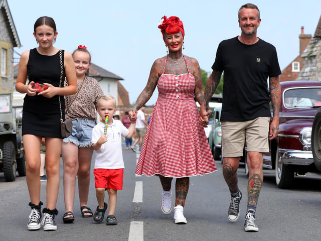 The Duncan family from Denmead. Michelle and Matthew with their children, from left, Ruby, 11, Dolly, 10, and grandson, Woody, 3.